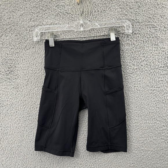 lululemon athletica Pants - Lululemon Fast Free Shorts 8" Non Reflective Black‎ Athletic Biker Women's 2